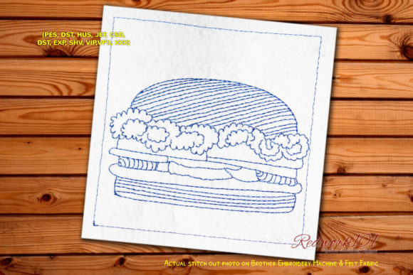 Burger Whopper Redwork Design Review for Craft Fair Success