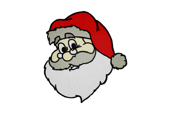 Christmas, Santa Face: A Festive Embroidery Design