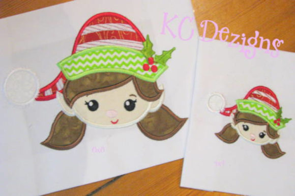 Cute Girl Elf Face Embroidery Review for Small Business Merch