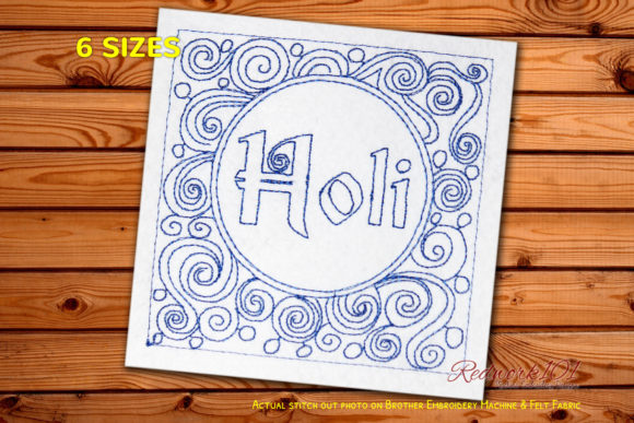Holi Abstract Embroidery Design Review for Boutique Sweatshirts