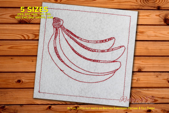 Organic Banana Redwork Review: A Sweet Embroidery Design for Personalized Gifts