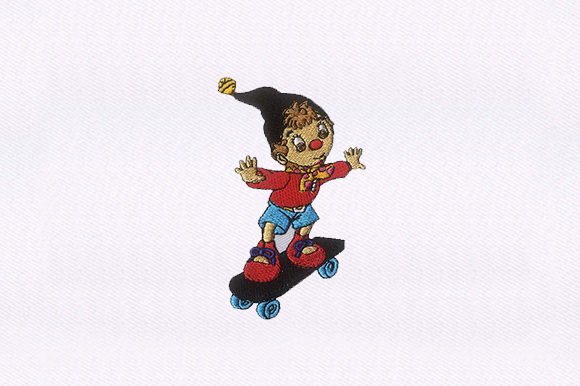 Skateboarding Puppet: A Playful Seasonal Embroidery Design