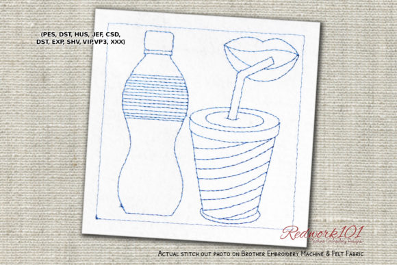 Soda Bottle Machine: A Playful Embroidery Design for Boutique Sweatshirts