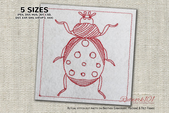 Spoted Coccinellidae Lineart: A Delightful Embroidery Design for Meaningful Gifts